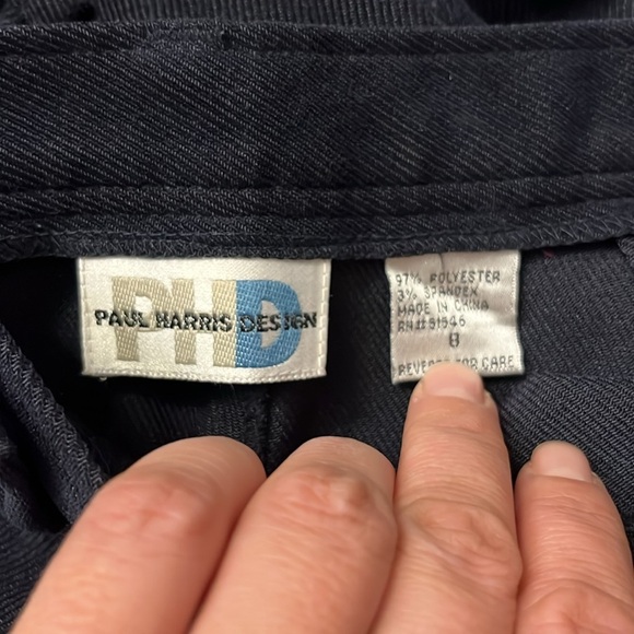 Paul Harris Design Lot of 2, Navy Blue and Black MIDI Skirts, Women’s Size 8 - Picture 6 of 6